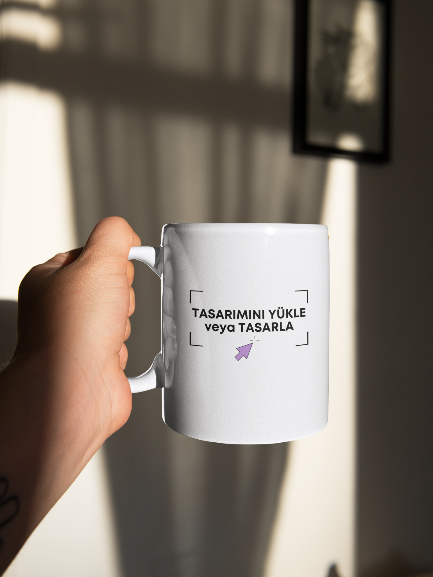 Premium Süblimasyon Beyaz Porselen Kupa Bardak - Görsel 2